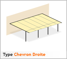 Bache PVC sur mesure pour pergola murale chevron Bache sur mesure pergola murale chevron