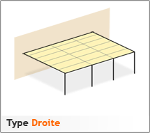 Bache PVC sur mesure pour pergola murale droite Bache sur mesure pour pergola murale droite