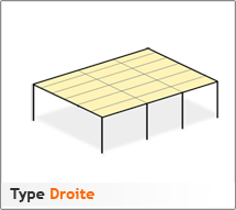 Bache PVC sur mesure pour pergola sur pieds type droite Bache sur mesure pour pergola sur pieds droite
