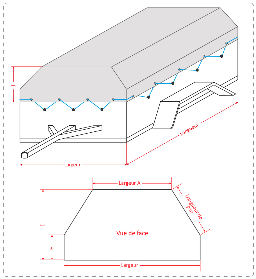 Bâche remorque sur-mesure traditionnelle