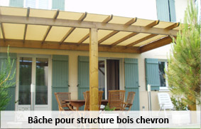 Bache pour structure chevron bois 