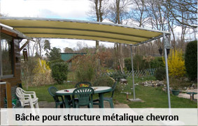 Bache pour structure chevron métal 