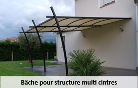 Bache pour structure multi-cintres pergola sydney 