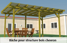 Bache pour structure chevron bois 