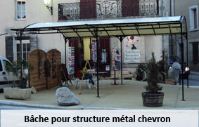 Bache pour structure chevron métal 