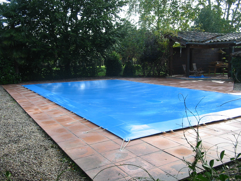 Bâche de couverture piscine en pvc 400 gr, avec œi - Cod. PI400