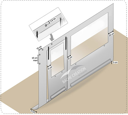 Bâche PVC Transparente Sur Mesure - Livraison Offerte