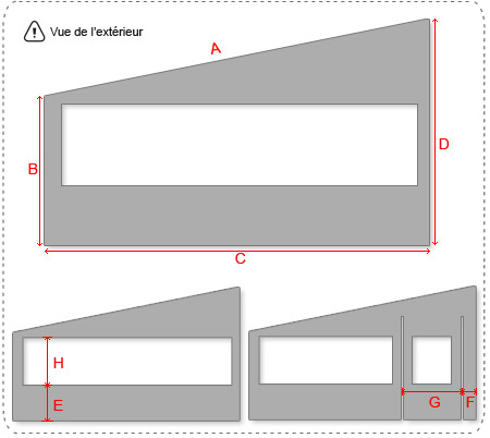 Bâche pour fermeture de terrasse avec ou sans fenêtre