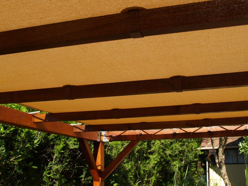 Bache Création - Bache pergola chevron murale sur mesure