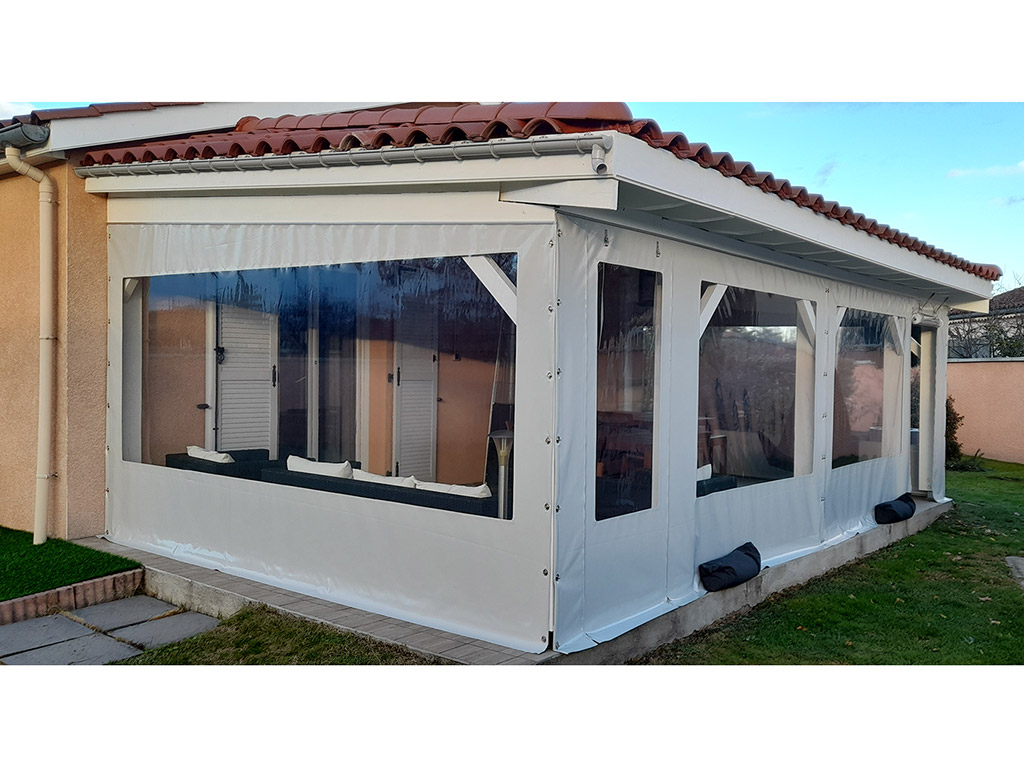 Bâche transparente pour terrasse SUR MESURE Żagle Ogrodowe